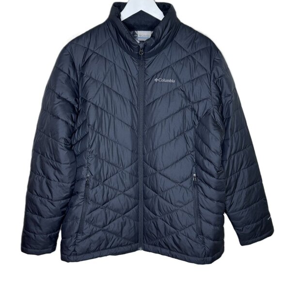 Columbia Women's Black Lightweight Puffy Omni-Shield Jacket, Size 1X EUC - Picture 1 of 8